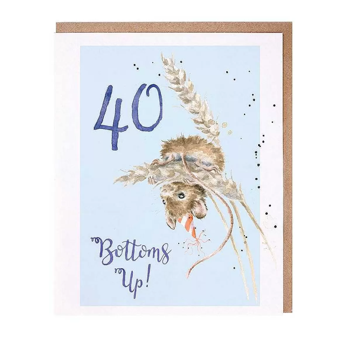 Outlet Wrendale Designs 40 Bottoms Up' Mouse Birthday Card