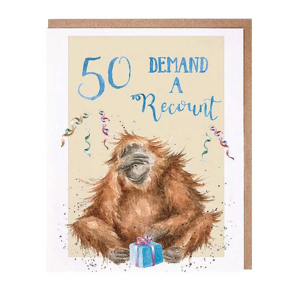 Best Sale Wrendale Designs 50 Demand A Recount' Orangutan Birthday Card