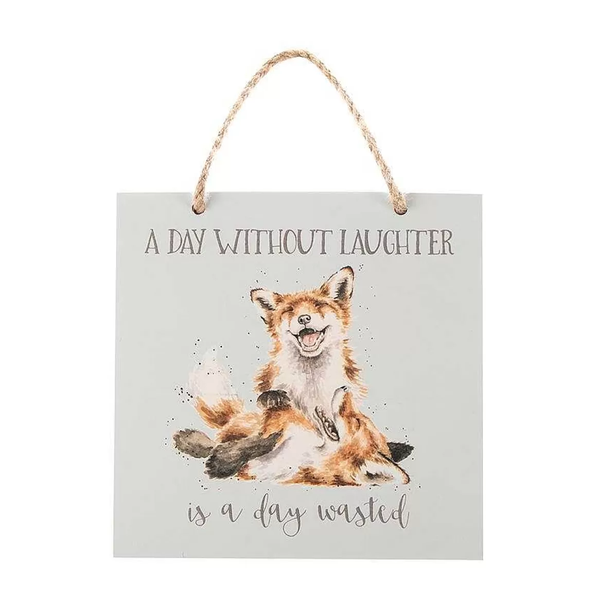 Discount Wrendale Designs A Day Without Laughter' Fox Wooden Plaque