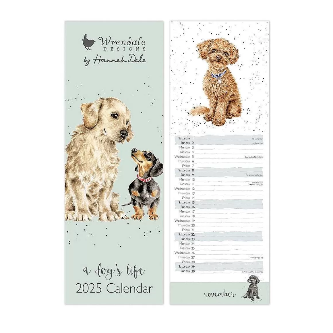 Fashion Wrendale Designs A Dog'S Life' Slim Calendar 2025