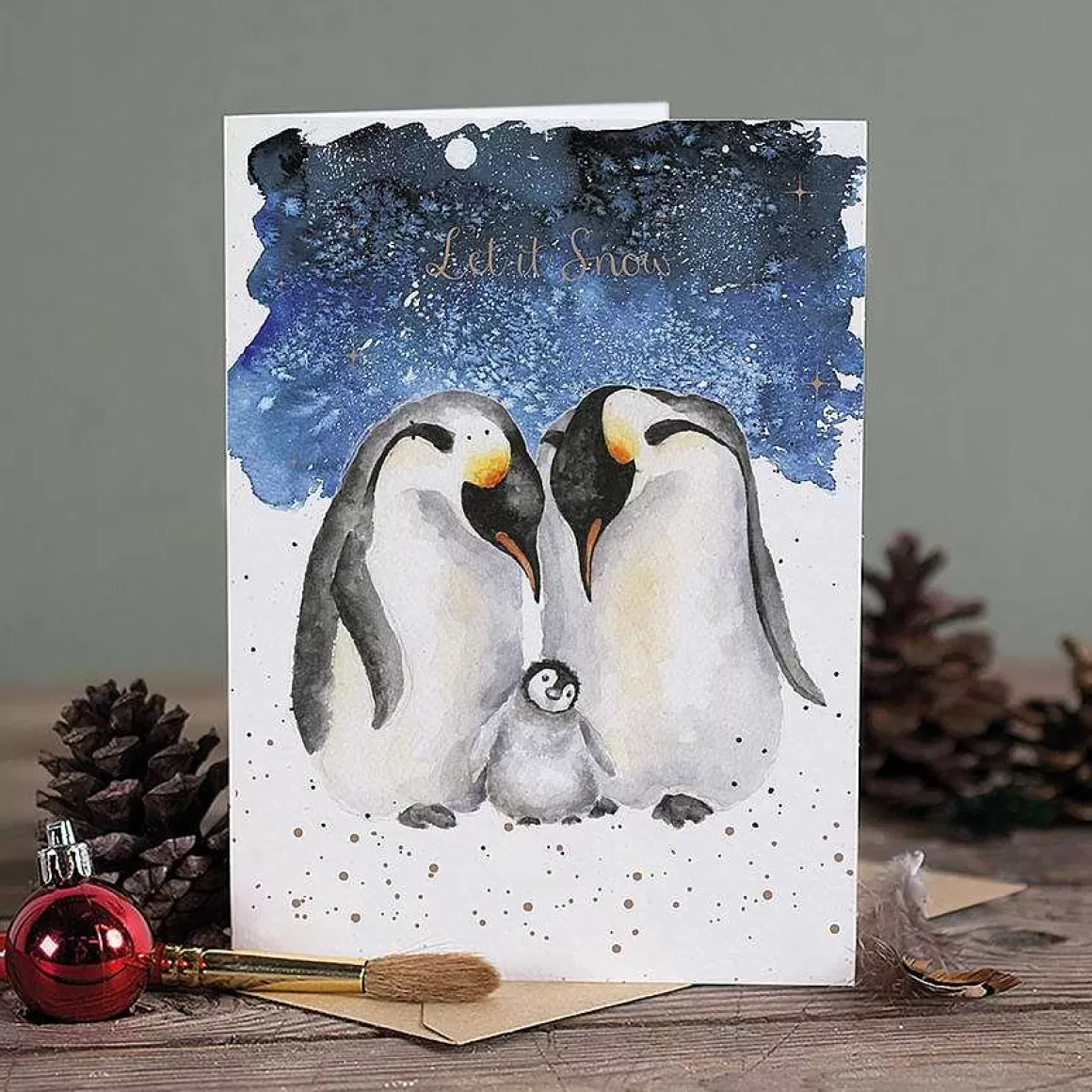 Best Sale Wrendale Designs A Family Christmas' Penguin Christmas Card