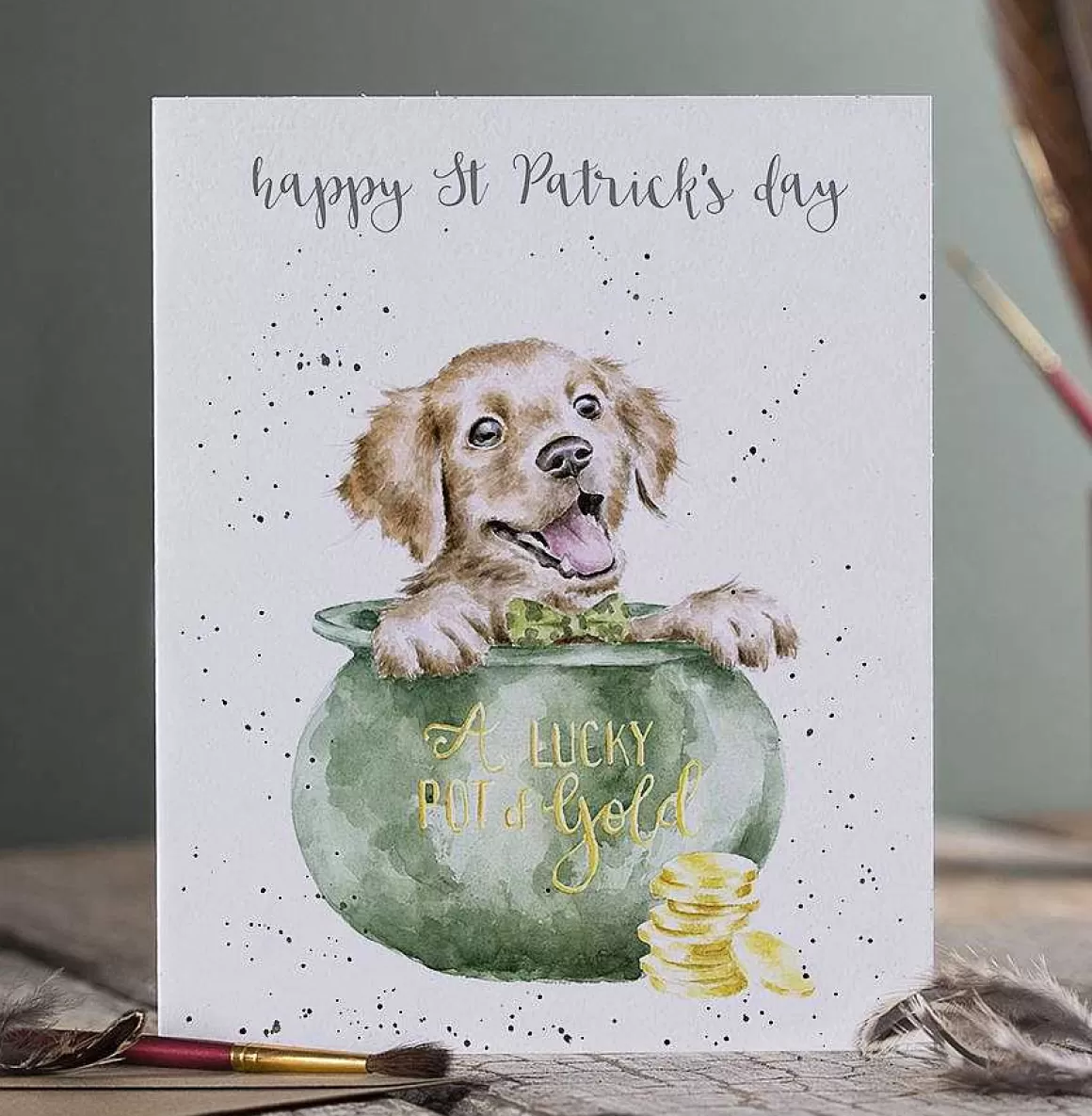 Flash Sale Wrendale Designs A Lucky Pot Of Gold' St Patrick'S Day Card