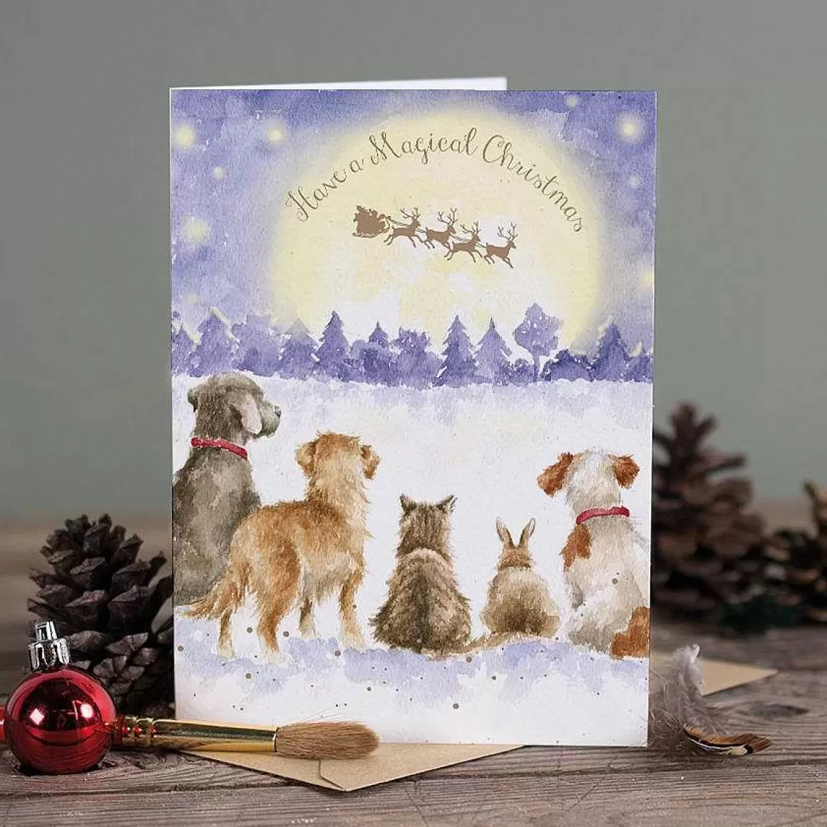 Cheap Wrendale Designs A Magical Christmas' Card