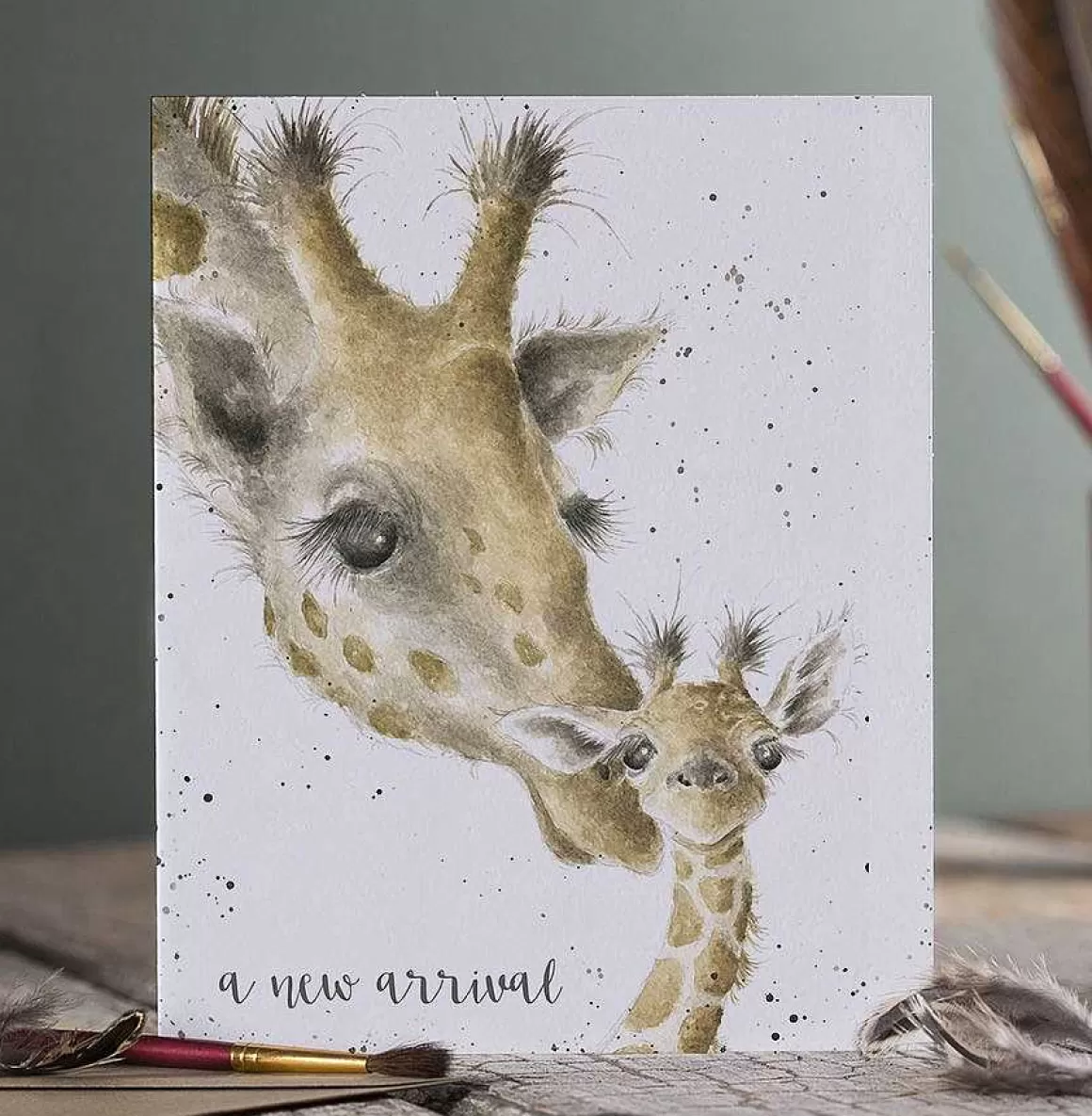 Flash Sale Wrendale Designs A New Arrival' Giraffe New Baby Card