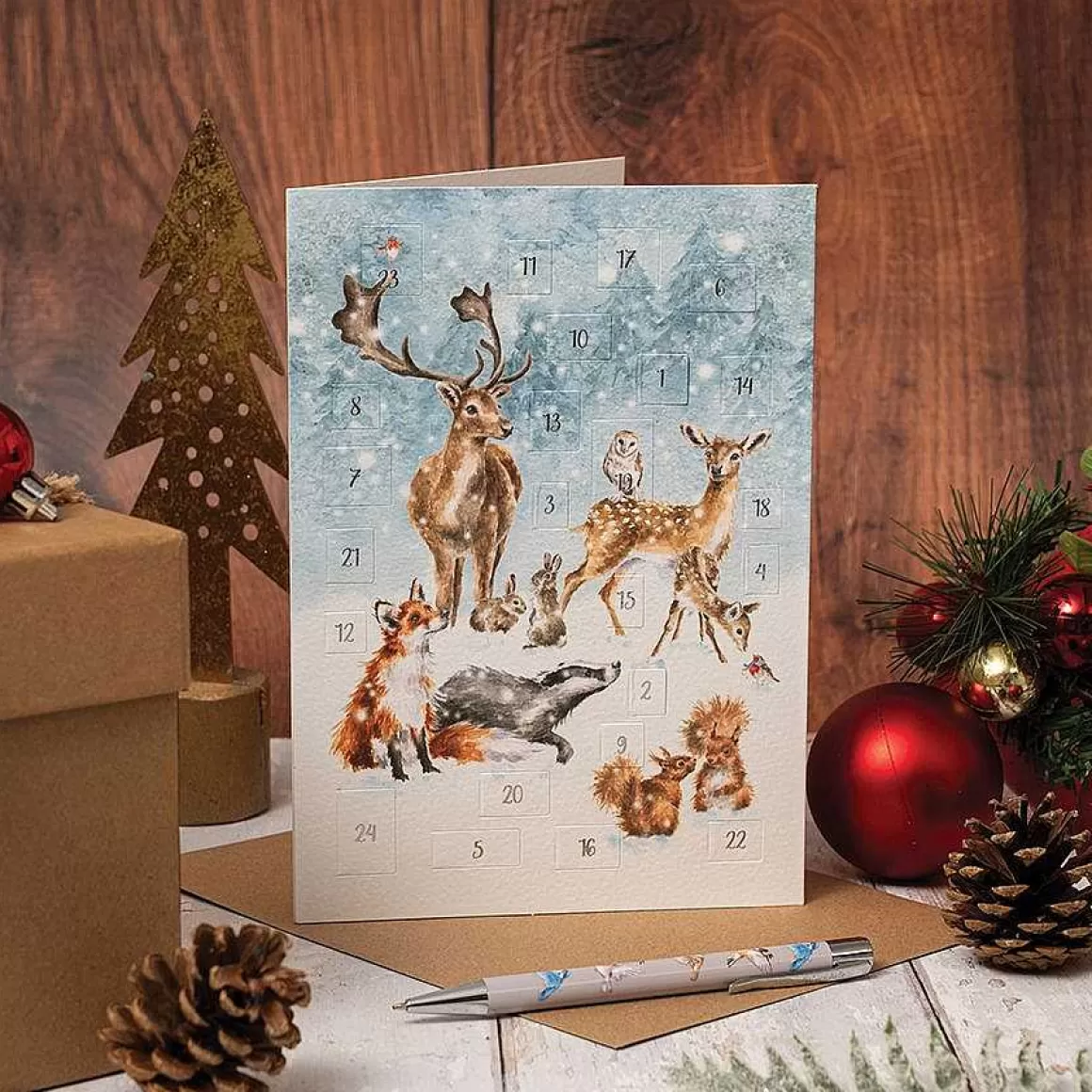 Sale Wrendale Designs A Winter Wonderland' Woodland Animal Advent Calendar Card