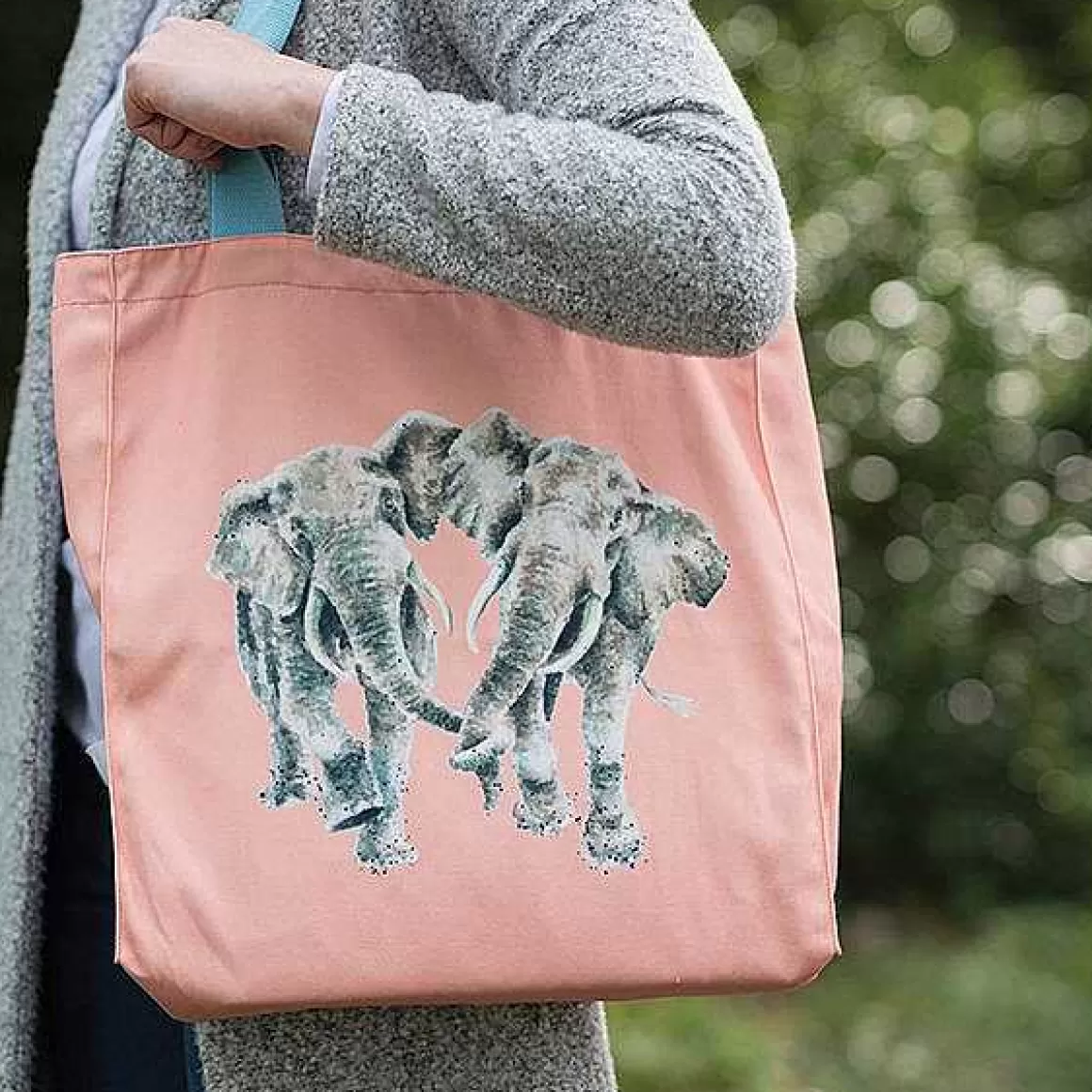 Store Wrendale Designs Age Is Irrelephant' Elephant Canvas Bag