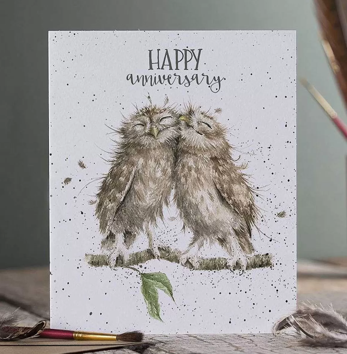 New Wrendale Designs Anniversary Owls' Owl Anniversary Card