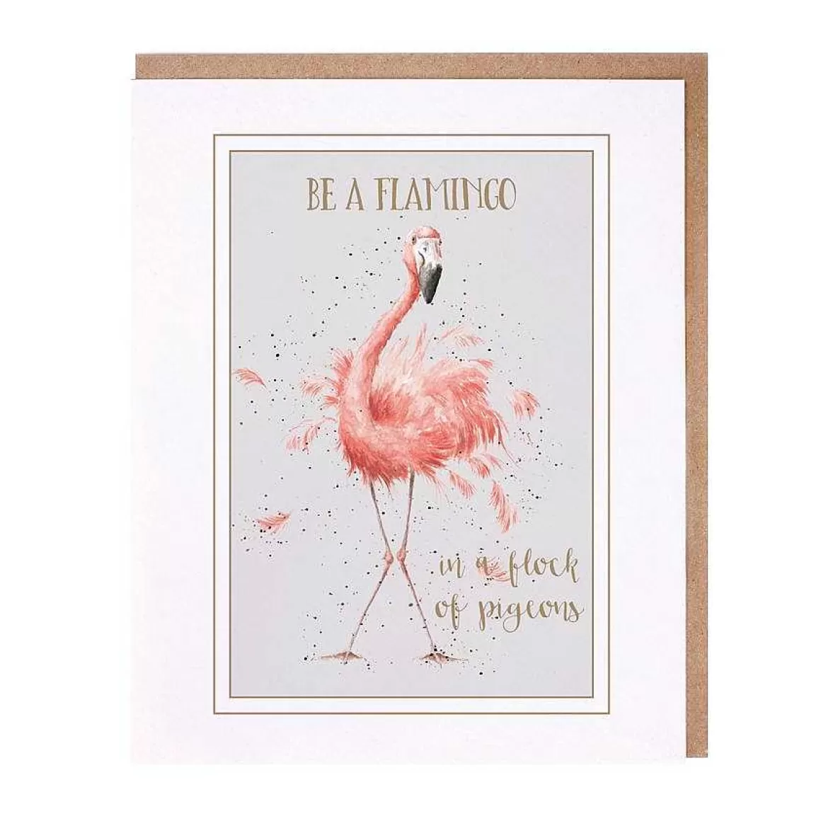 Cheap Wrendale Designs Be A Flamingo' Flamingo Card