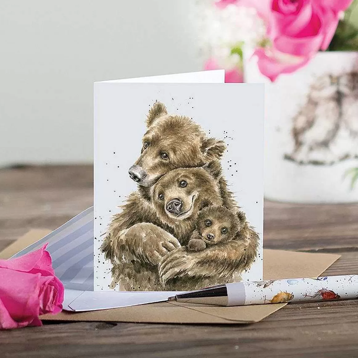 Hot Wrendale Designs Bear Hugs' Bear Enclosure Card