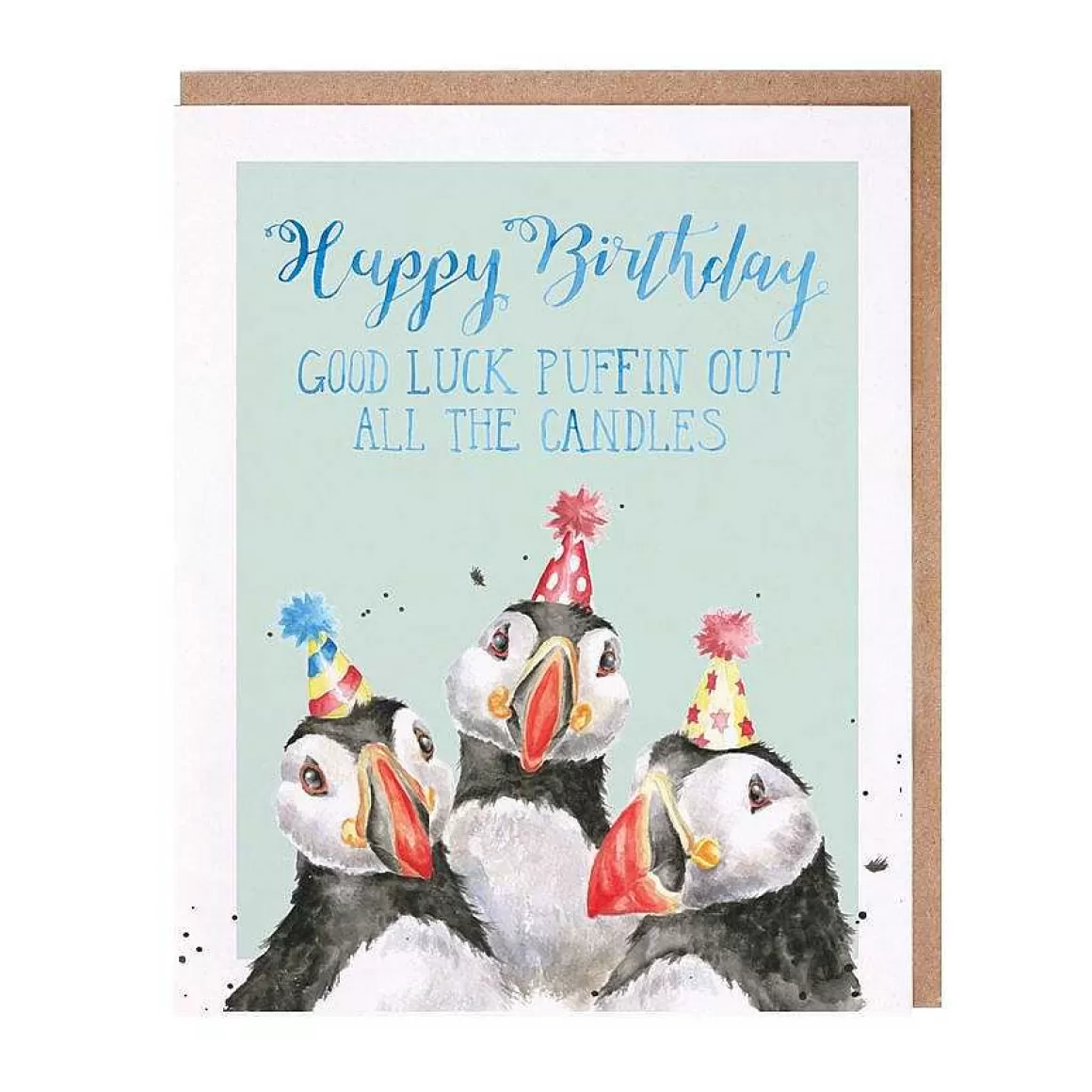 Best Wrendale Designs Birthday Candles' Puffin Birthday Card