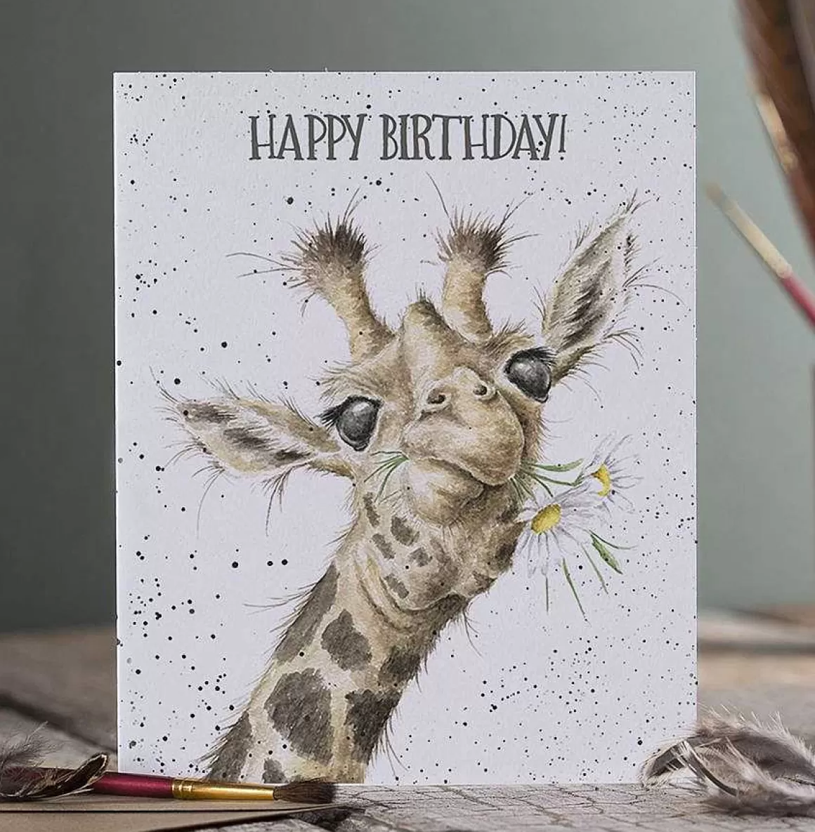 Flash Sale Wrendale Designs Birthday Flowers' Giraffe Birthday Card