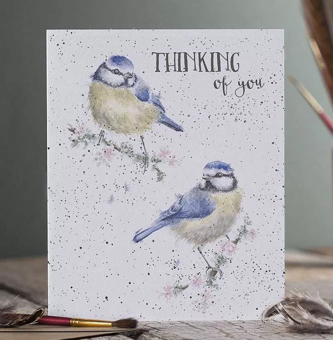 New Wrendale Designs Blossom' Blue Tit Thinking Of You Card