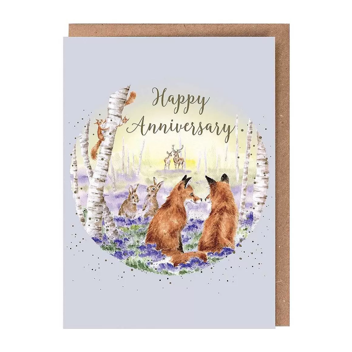 Sale Wrendale Designs Bluebell Woods' Fox Anniversary Card