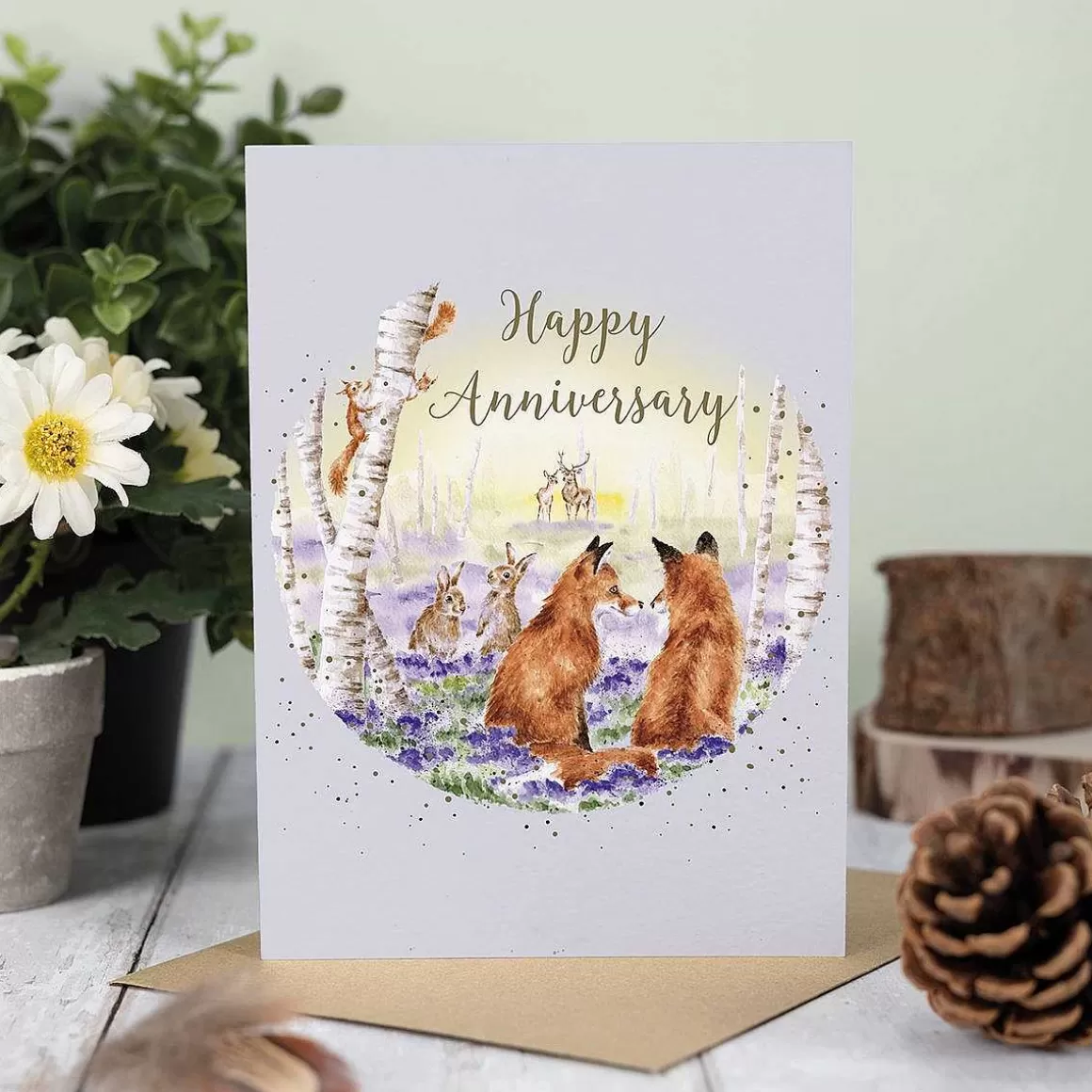 Sale Wrendale Designs Bluebell Woods' Fox Anniversary Card