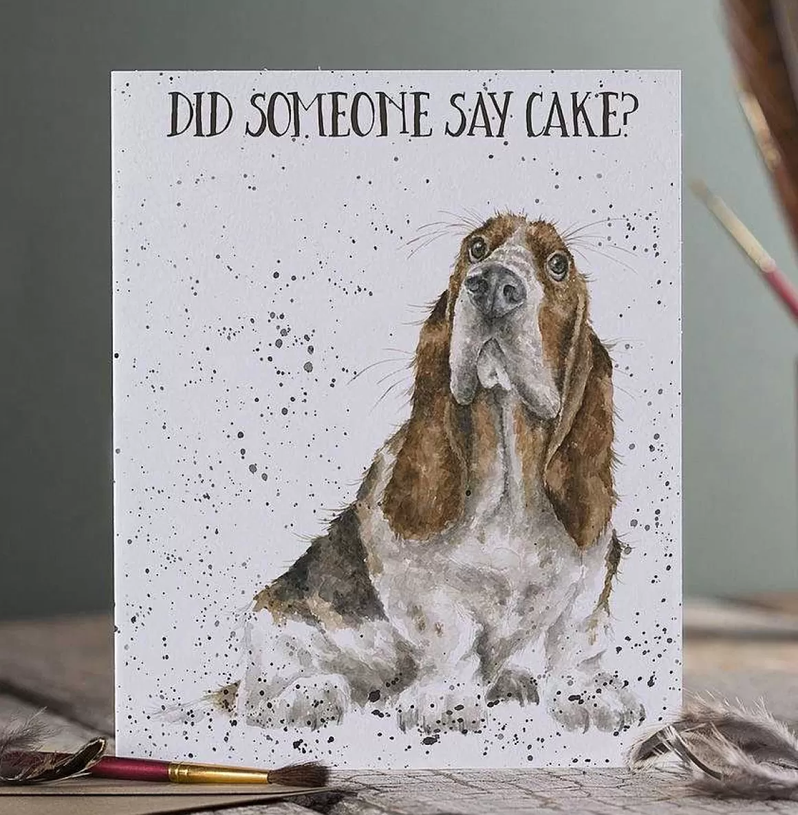 Fashion Wrendale Designs Cake?' Basset Hound Birthday Card