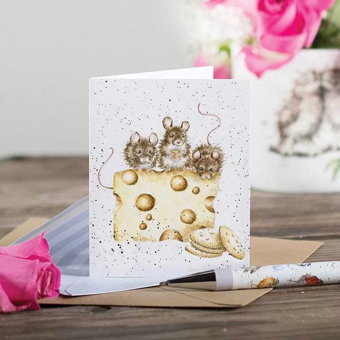 Outlet Wrendale Designs Crackers About Cheese' Mouse Enclosure Card