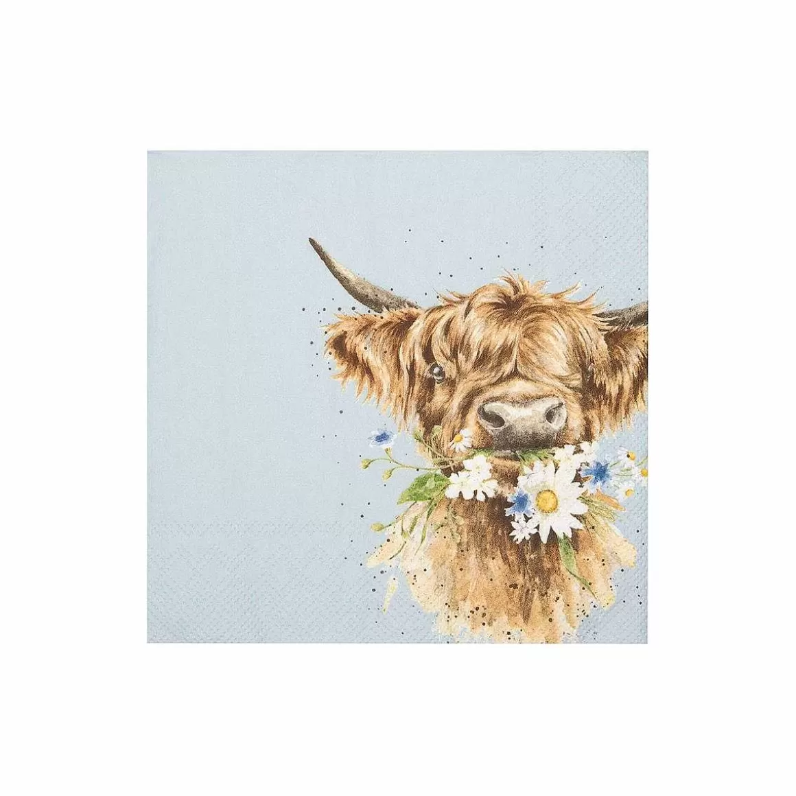 Best Sale Wrendale Designs Daisy Coo' Highland Cow Cocktail Napkin