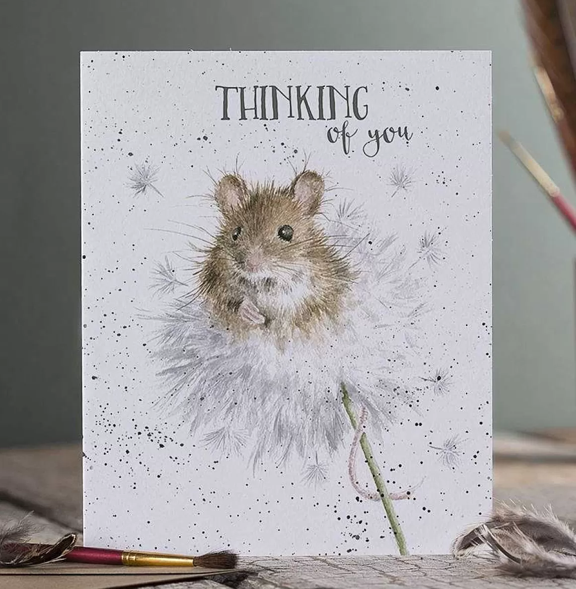 Fashion Wrendale Designs Dandelion' Mouse Thinking Of You Card