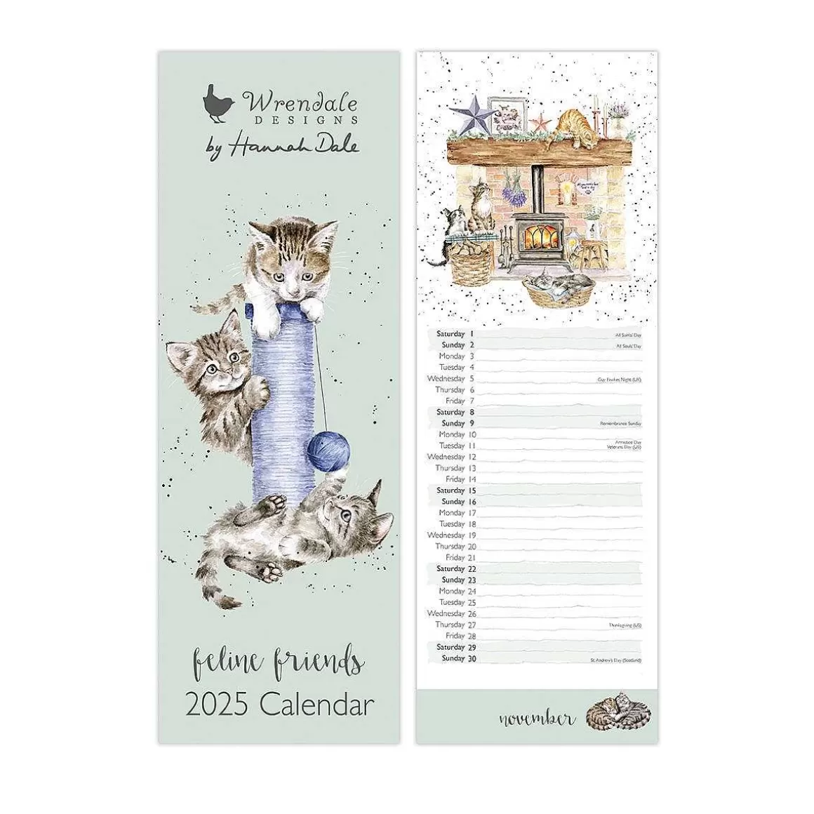 Cheap Wrendale Designs Feline Friends' Slim Calendar 2025