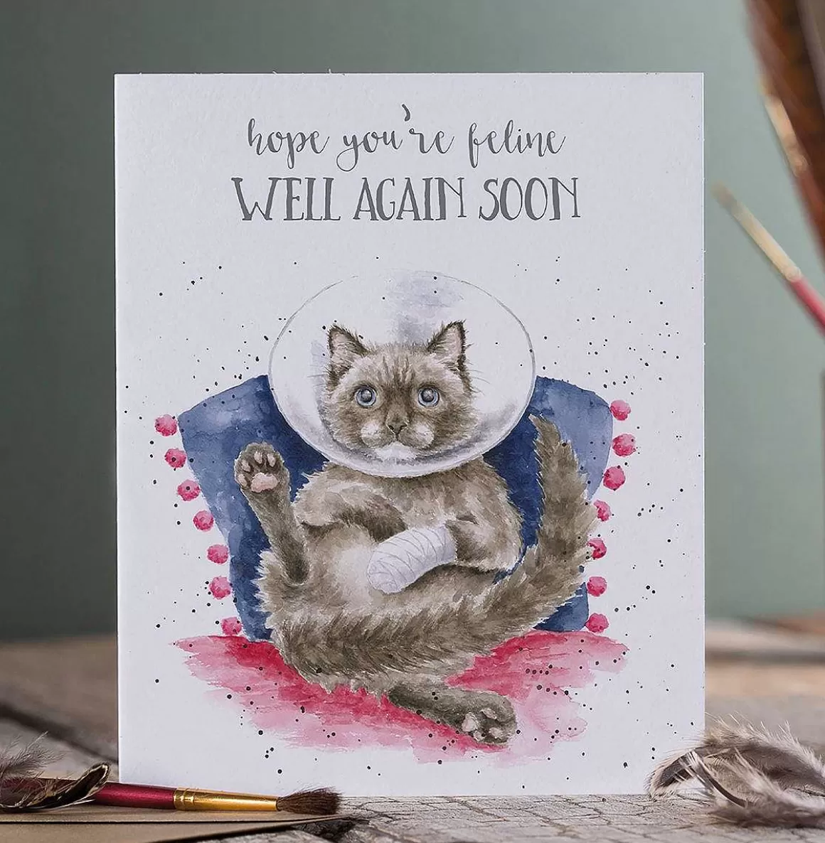 Hot Wrendale Designs Feline Well Again Soon' Cat Get Well Card