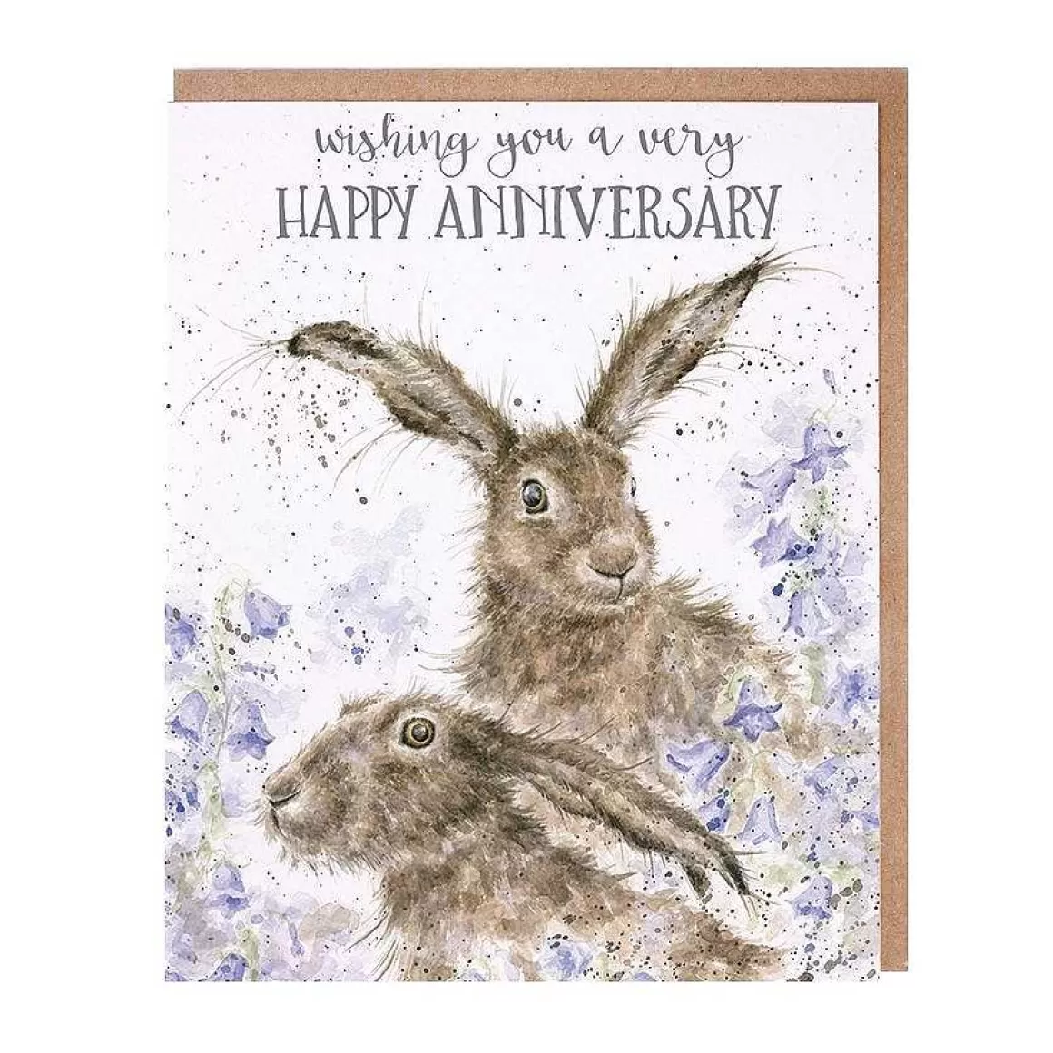 Sale Wrendale Designs Field Of Flowers' Hare Anniversary Card