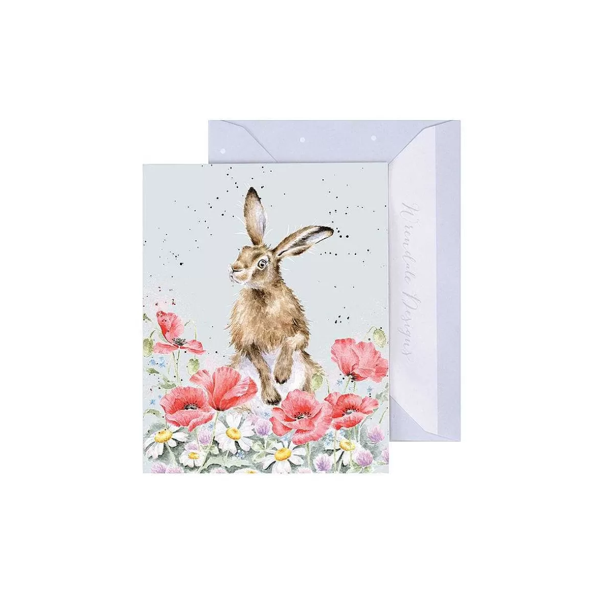 Fashion Wrendale Designs Field Of Flowers' Hare Gift Enclosure Card