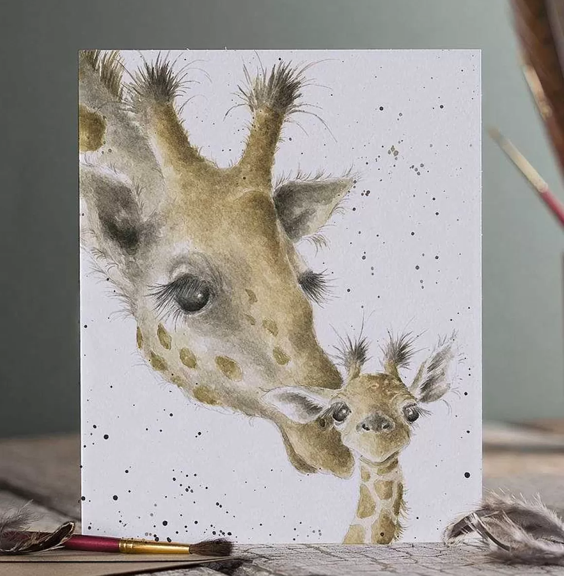 Best Wrendale Designs First Kiss' Giraffe Card