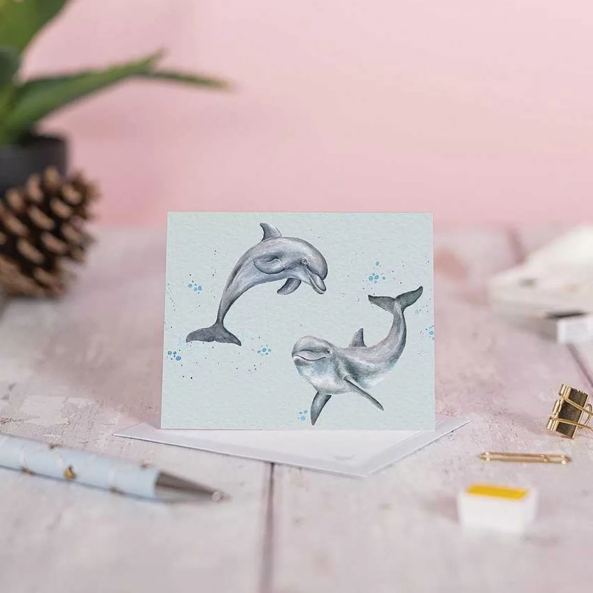 Outlet Wrendale Designs Flippin Around' Dolphin Enclosure Card