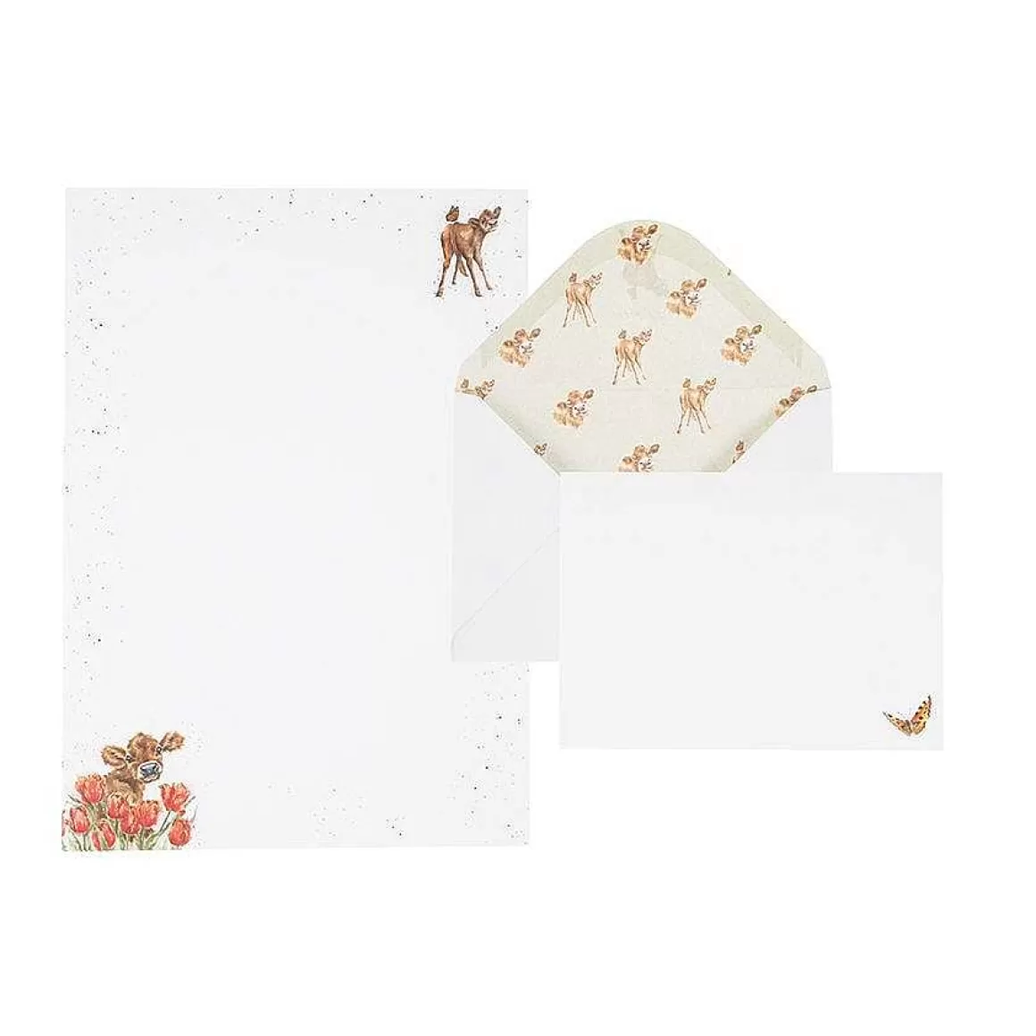 Sale Wrendale Designs Flutterly Fabulous' Cow Letter Writing Set