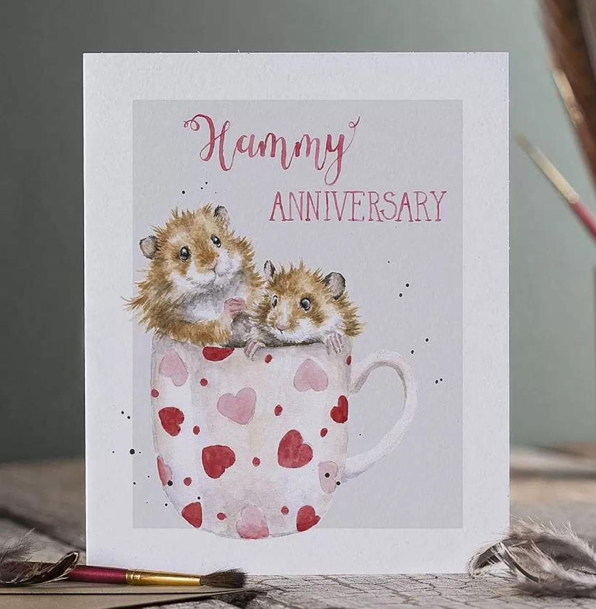 Hot Wrendale Designs Hammy Anniversary' Hamster Card