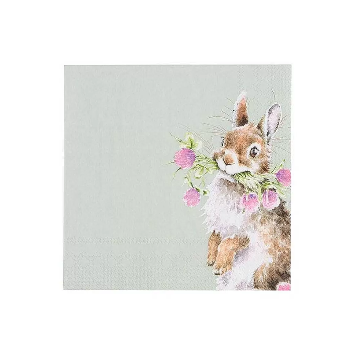 Clearance Wrendale Designs Head Clover Heels' Rabbit Cocktail Napkin