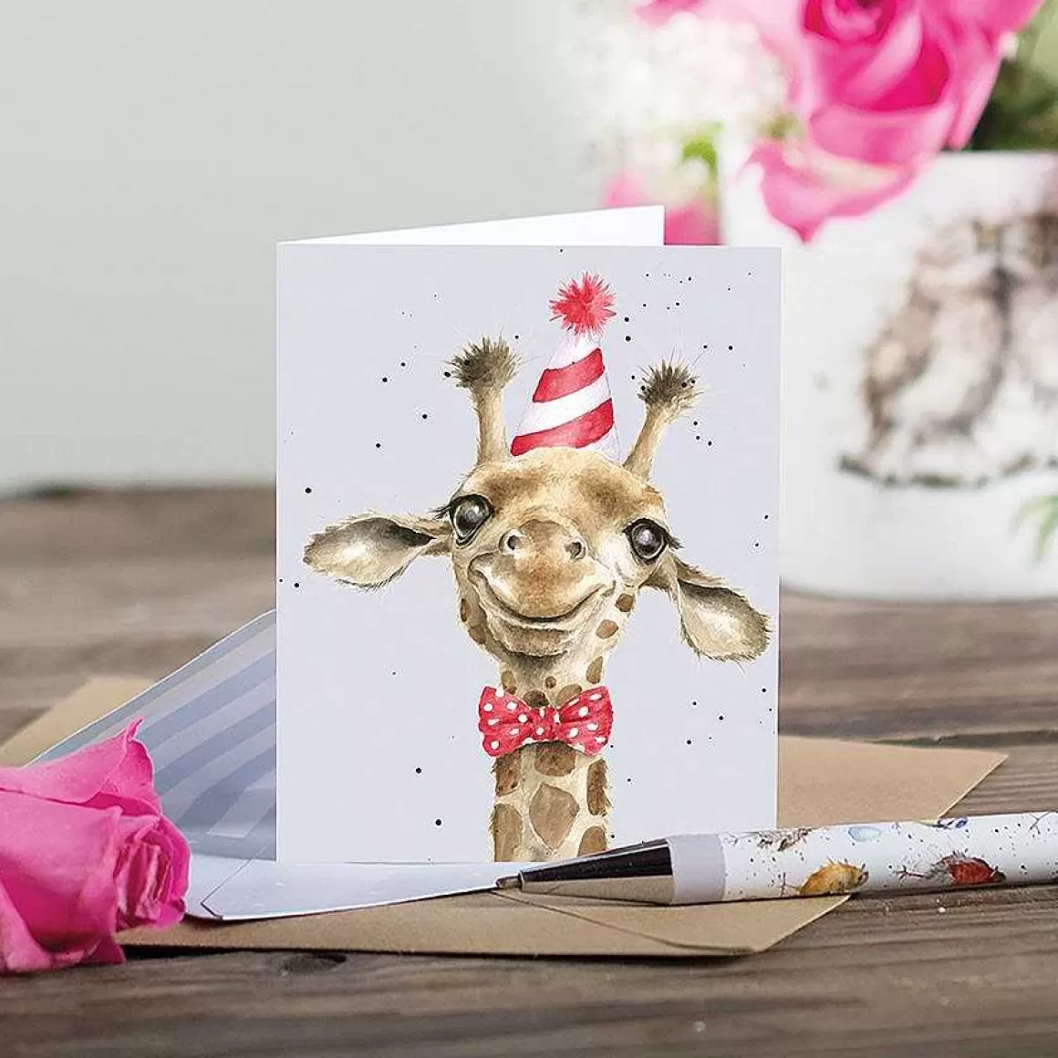 Fashion Wrendale Designs Here For The Cake' Giraffe Enclosure Card