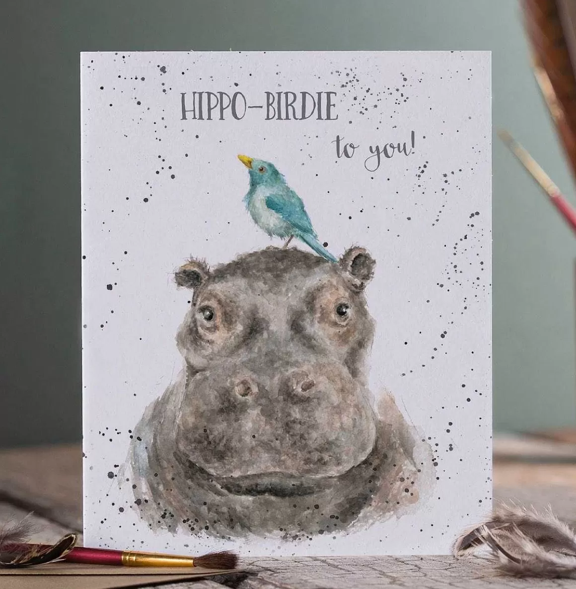 Best Sale Wrendale Designs Hippo Birdie' Hippo Card