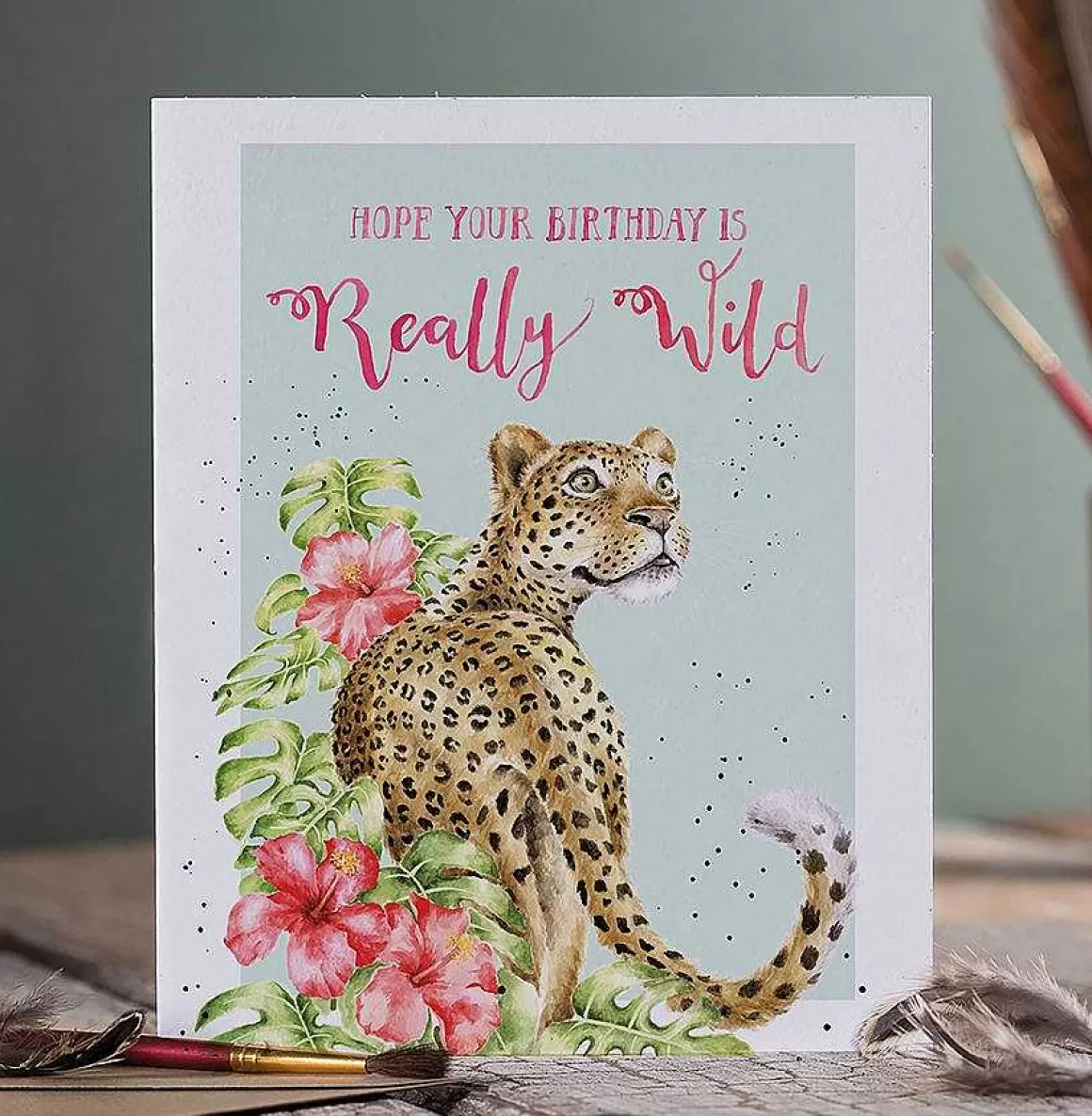 Best Wrendale Designs Hope Your Birthday Is Really Wild' Leopard Birthday Card