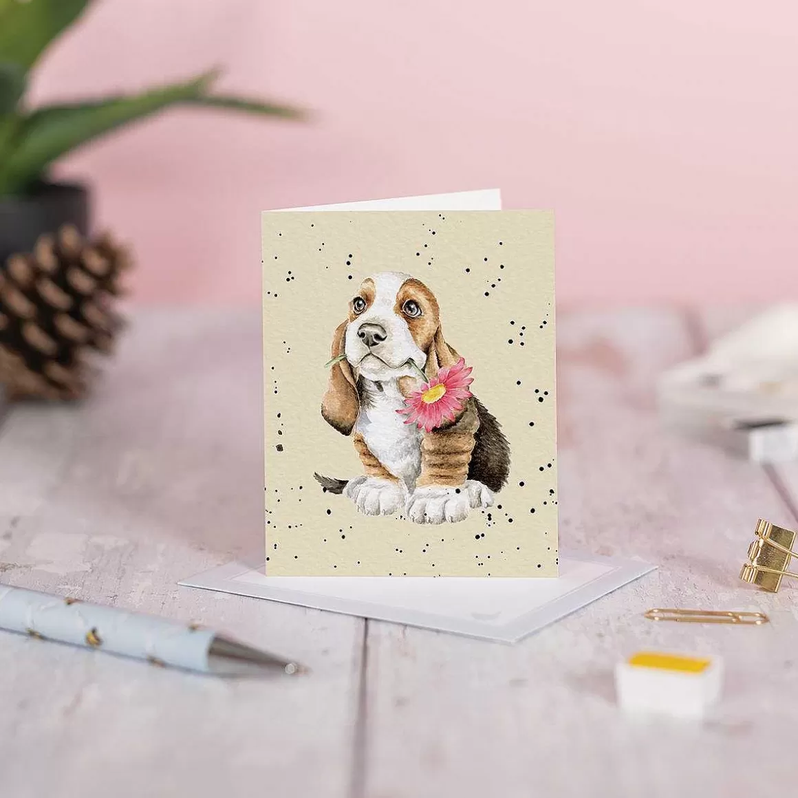 Online Wrendale Designs Just For You' Basset Hound Gift Enclosure Card