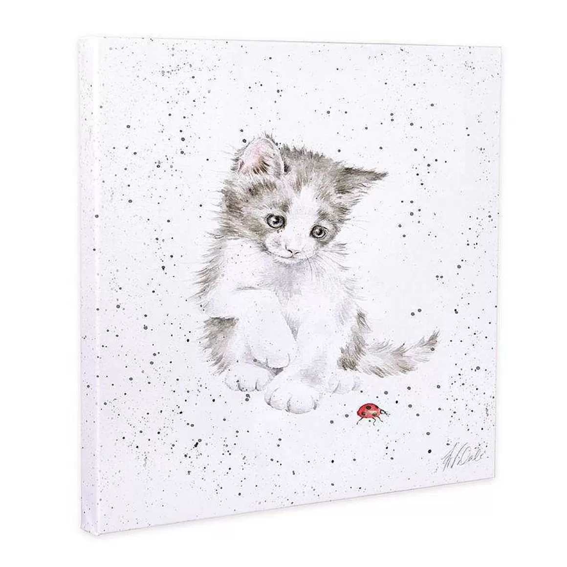 Fashion Wrendale Designs Ladybird' Kitten Small Canvas