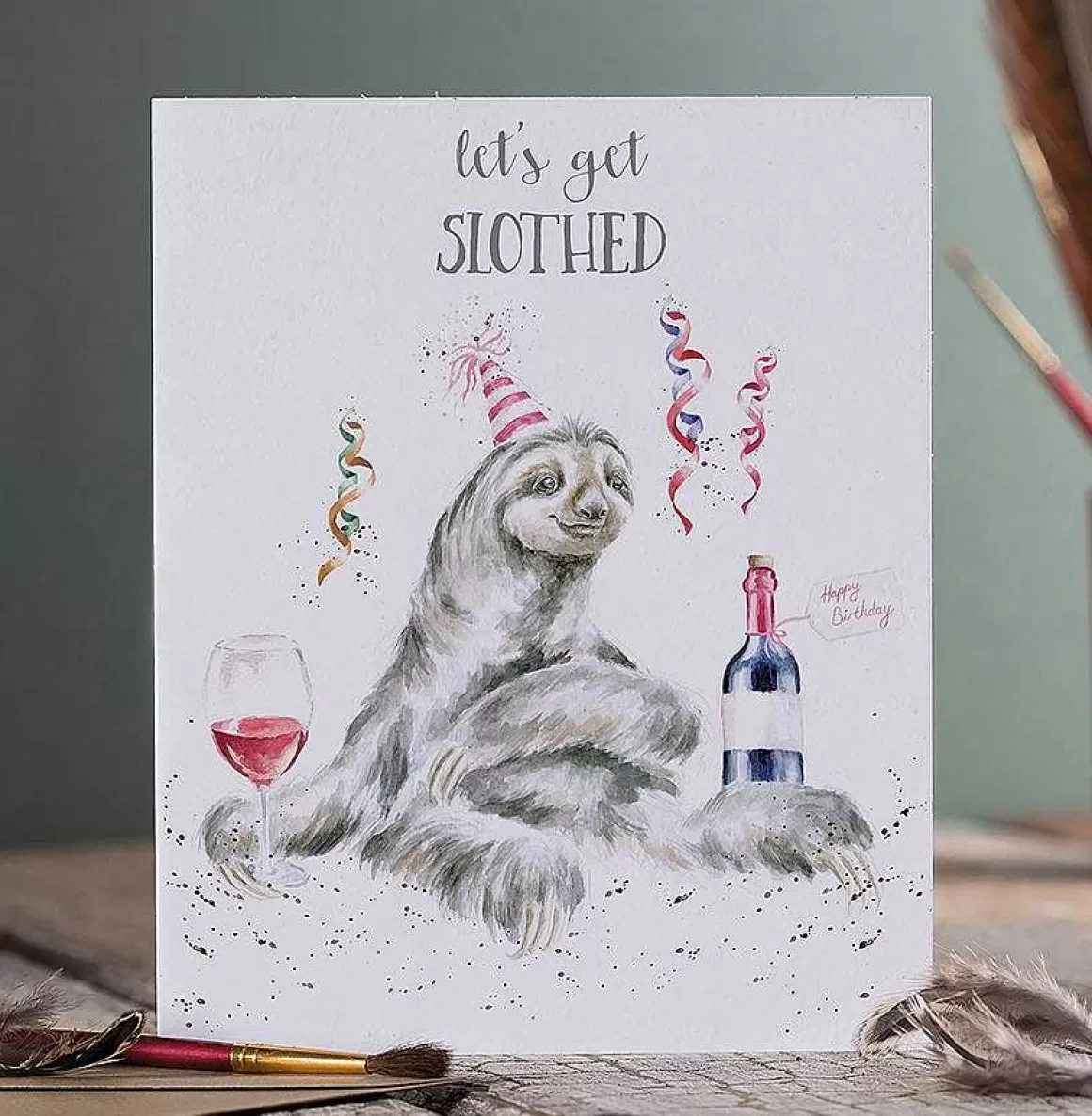 Discount Wrendale Designs Let'S Get Slothed' Sloth Birthday Card