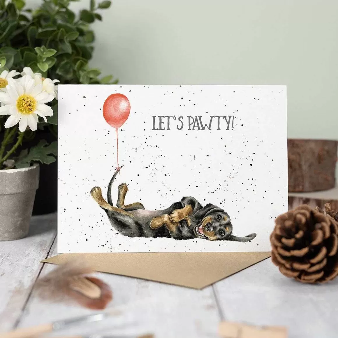 Clearance Wrendale Designs Let'S Pawty' Dachshund Birthday Card