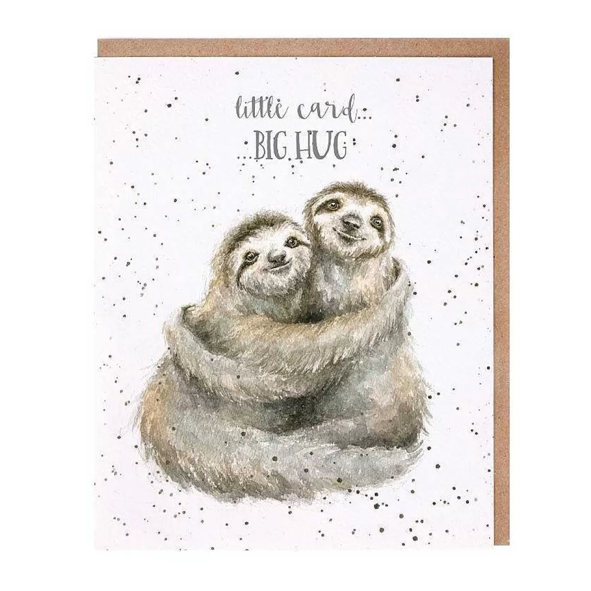 New Wrendale Designs Little Card Big Hug' Sloth Card