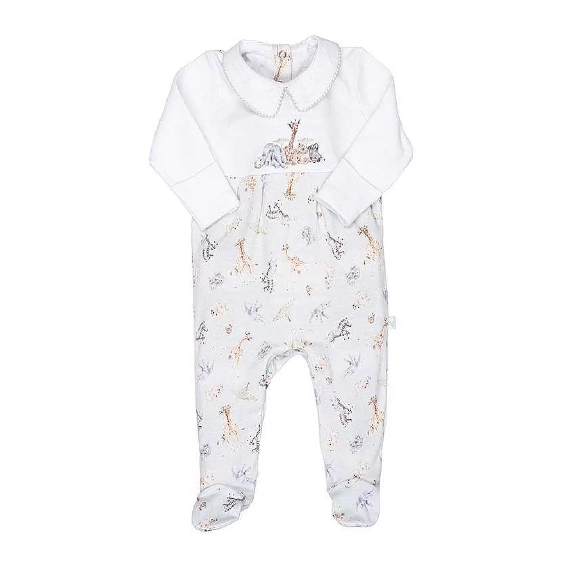 Hot Wrendale Designs Little Savannah' African Animal Printed Sleepsuit