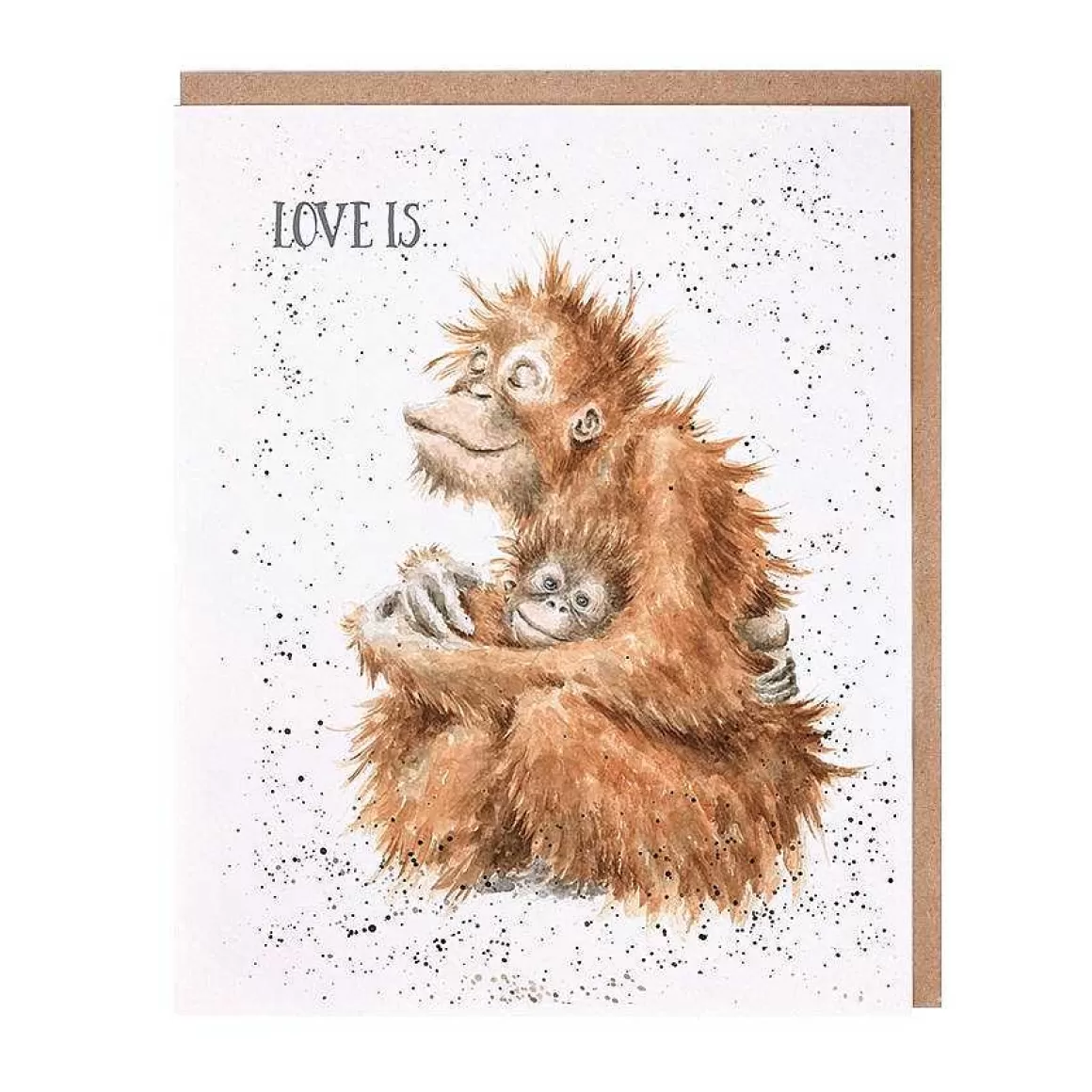 Clearance Wrendale Designs Love Is...' Orangutan Card