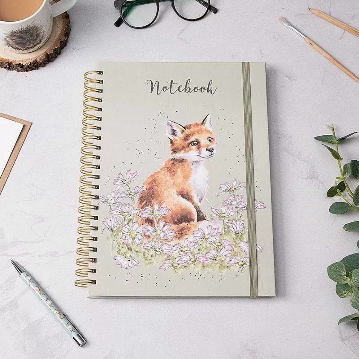 Best Sale Wrendale Designs Make My Daisy' Fox Large Spiral Bound Journal