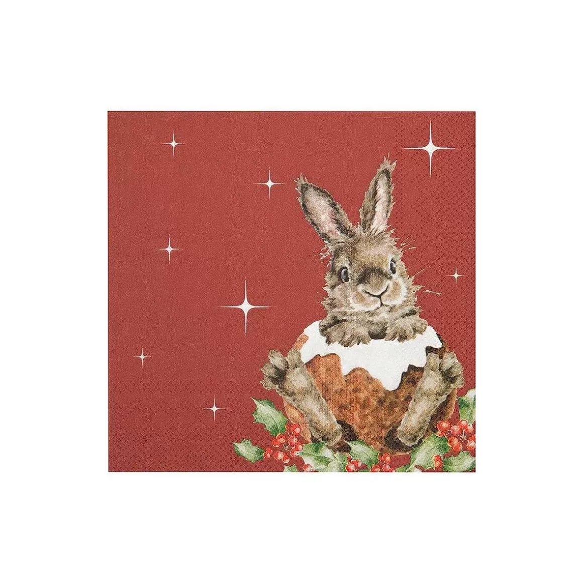 Discount Wrendale Designs Merry Little Christmas' Rabbit Cocktail Napkin