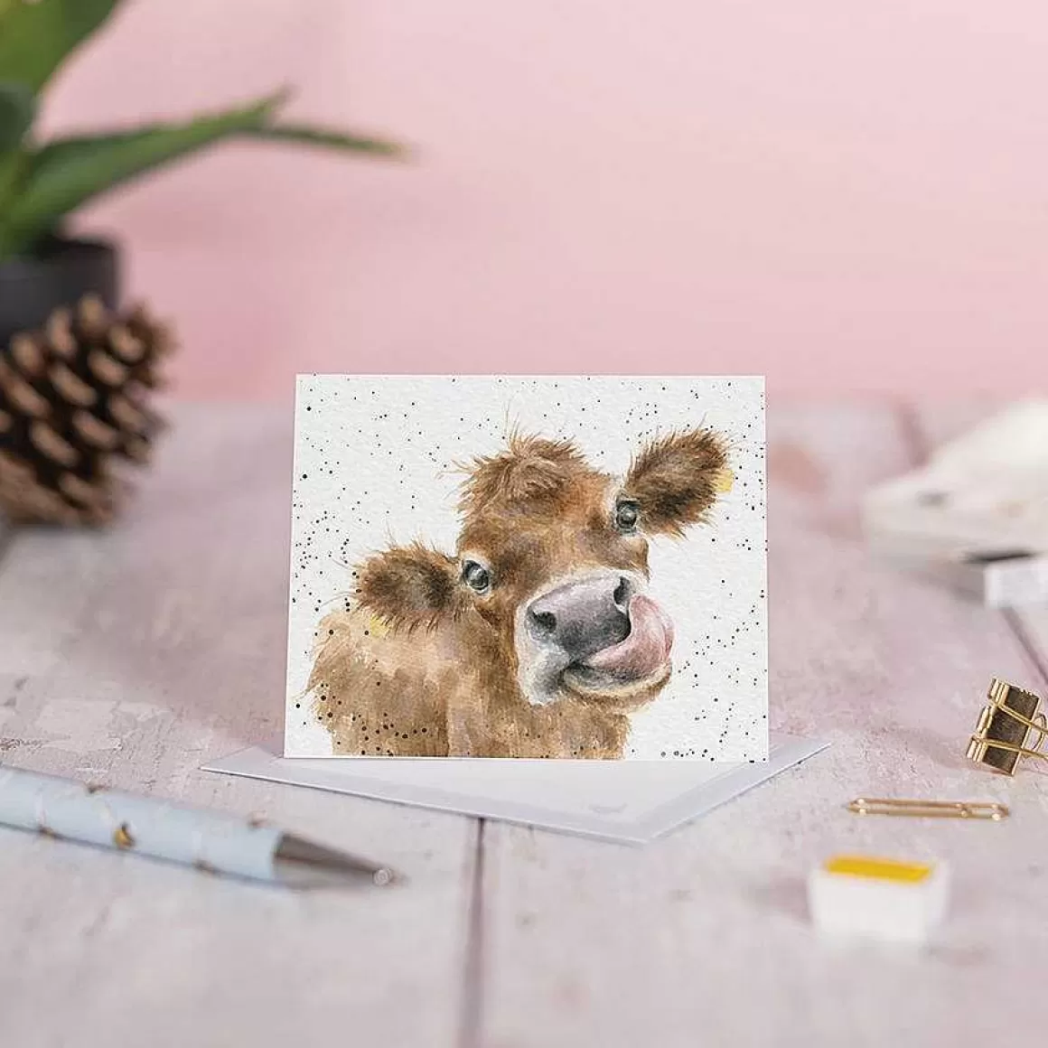 Hot Wrendale Designs Moooo' Cow Enclosure Card