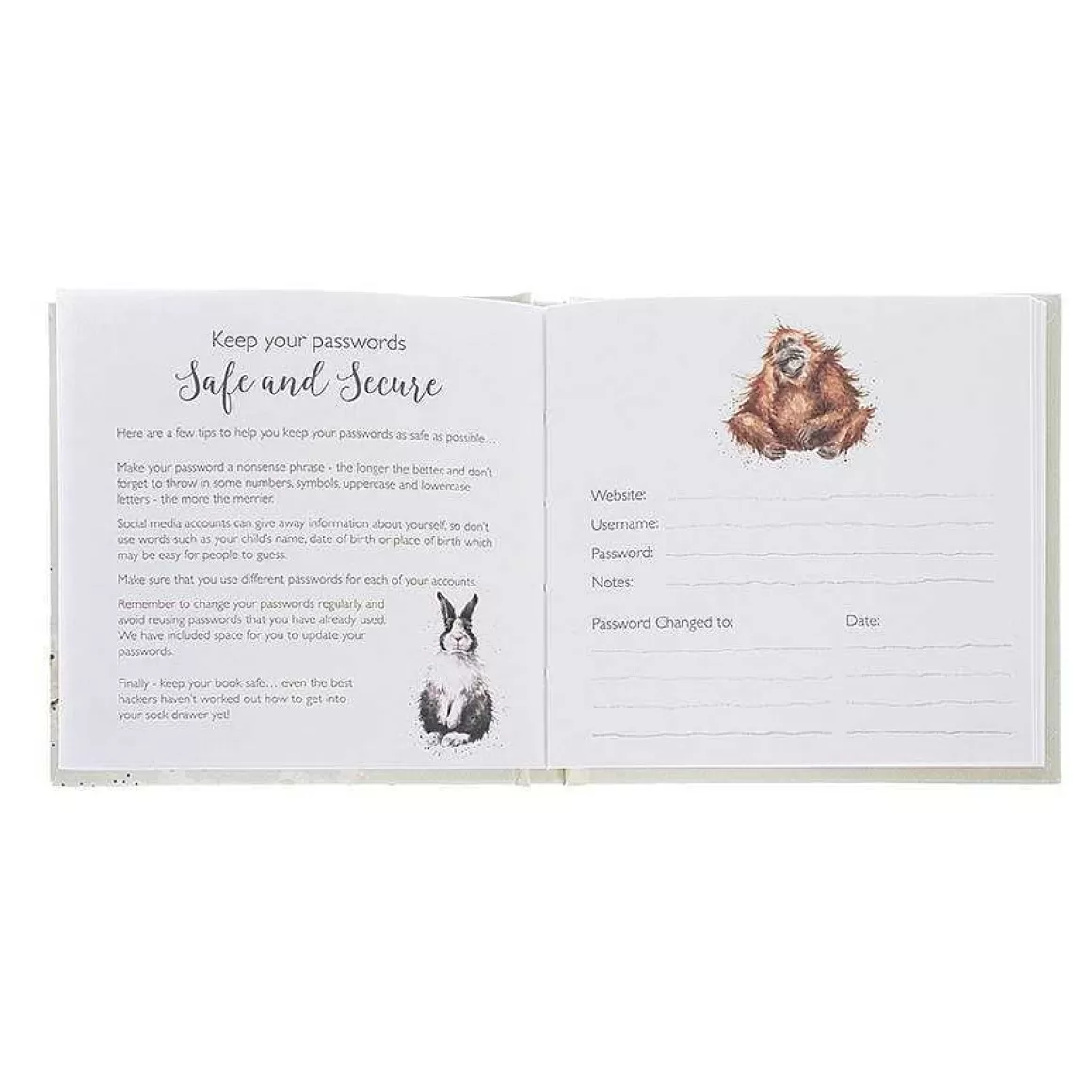 Cheap Wrendale Designs New Beginnings' Hedgehog Password Book