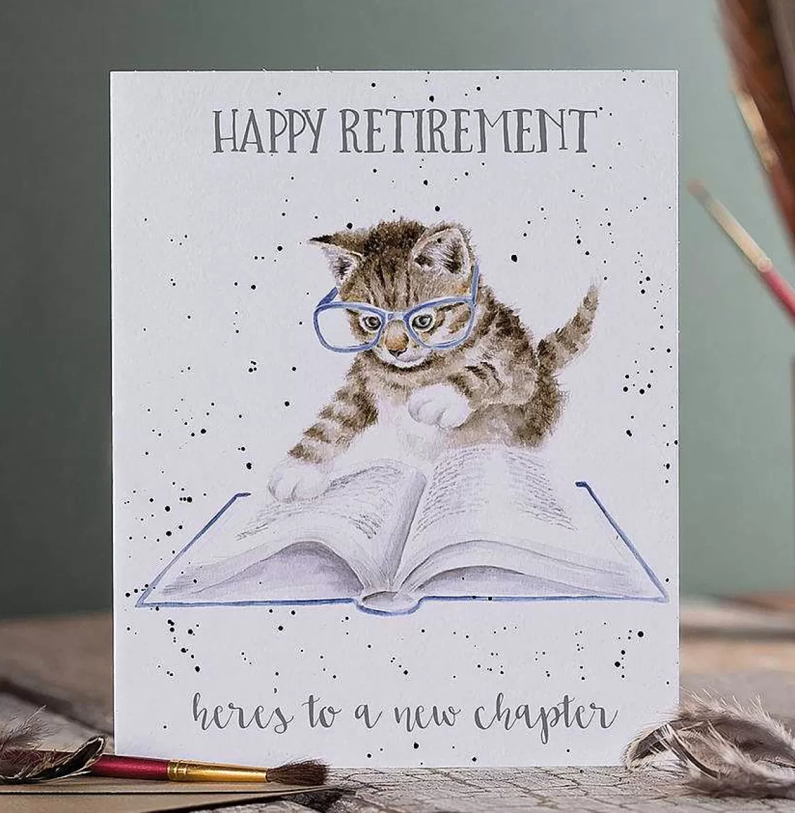 Cheap Wrendale Designs New Chapter' Cat Retirement Card