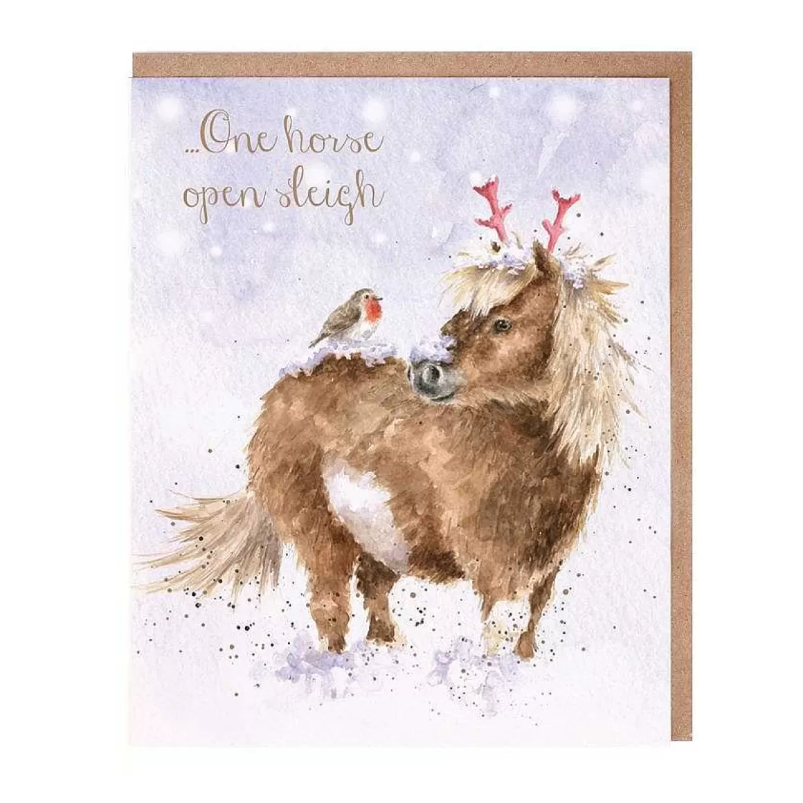 Best Sale Wrendale Designs One Horse Open Sleigh' Horse Card