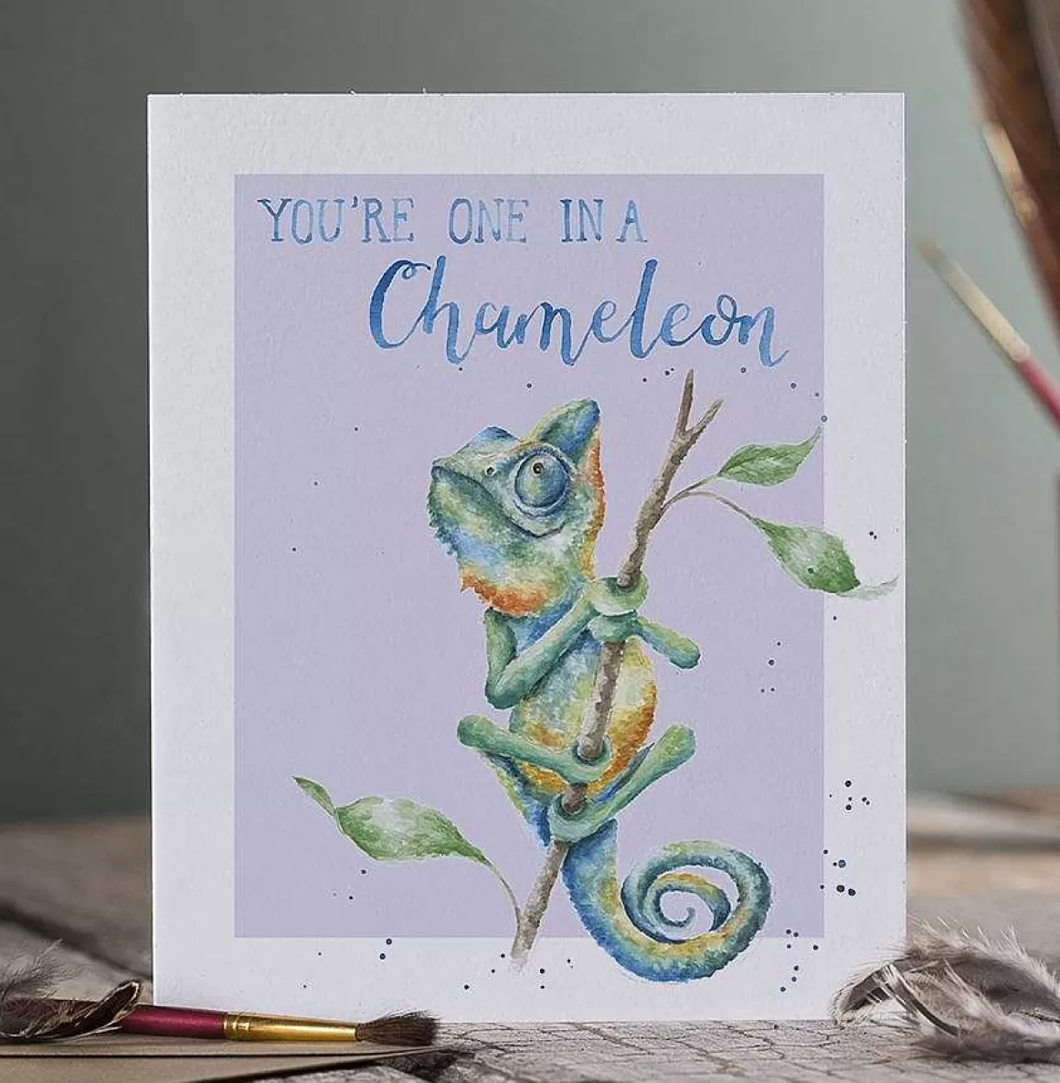 Shop Wrendale Designs One In A Chameleon' Chameleon Card