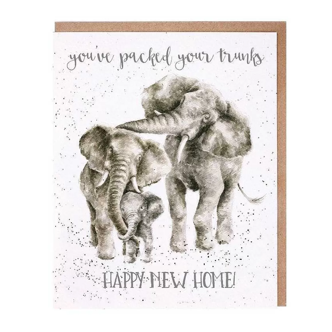 Flash Sale Wrendale Designs Packed Your Trunks' Elephant New Home Card