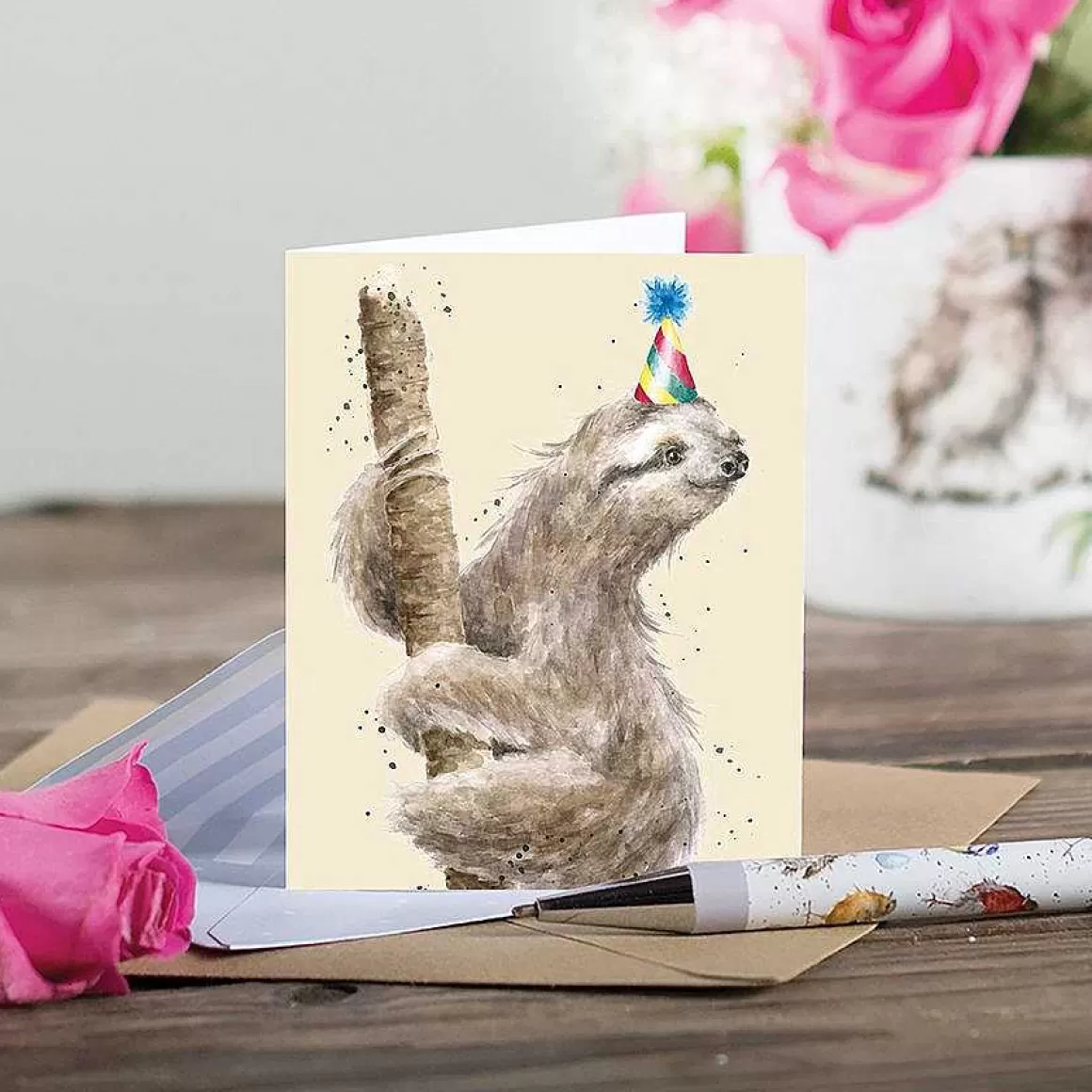 Flash Sale Wrendale Designs Party Animal' Sloth Enclosure Card